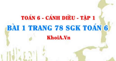 Bài 1 trang 78 SGK Toán 6 tập 1 Cánh Diều